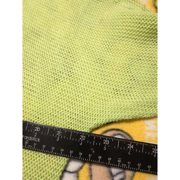 Easywear By Chicos Lime Green Mesh Blouse Women's Size 2 Swimsuit Cover - Picture 5 of 6